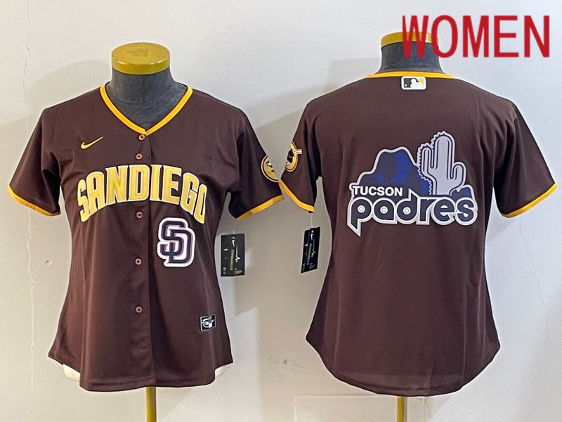 Women San Diego Padres Blank Browm Game 2024 Nike MLB Jersey style 6